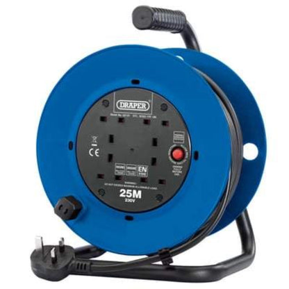 230V Four Socket Industrial Cable Reel - All Sizes