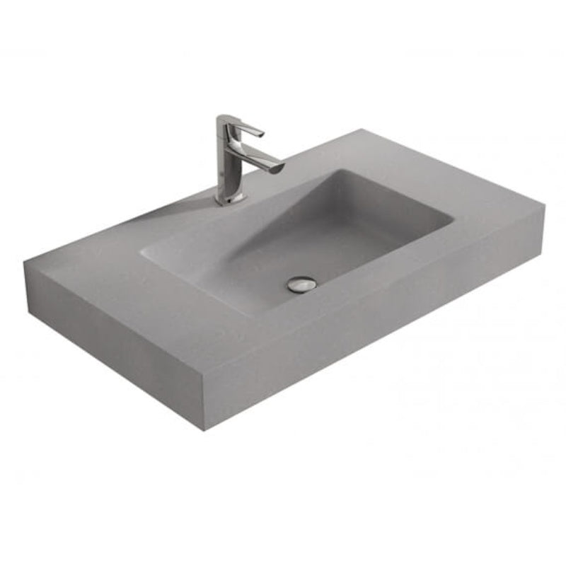 Aqua Stone 600mm Wall Hung Bowl Basin - All Colours