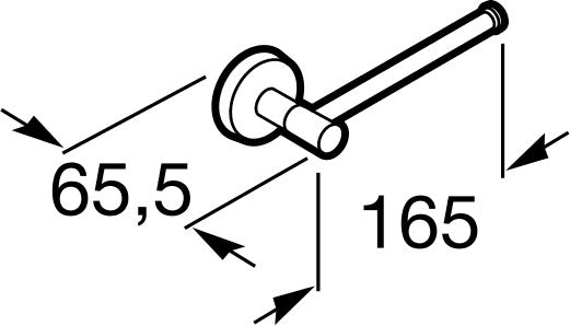 Image for Roca Chrome Toilet Roll Holder Without Cover