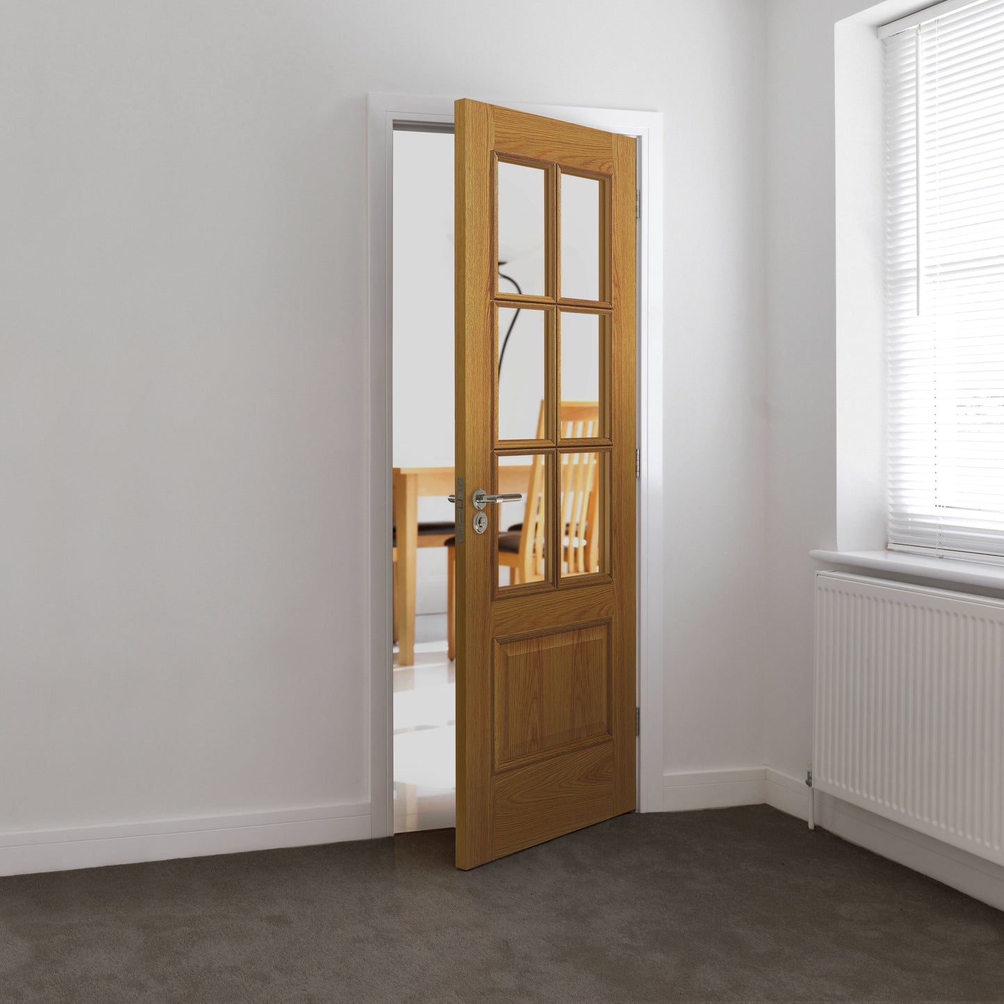 Image for JB Kind Traditional 12-6Vm Oak Unfinished Internal Door