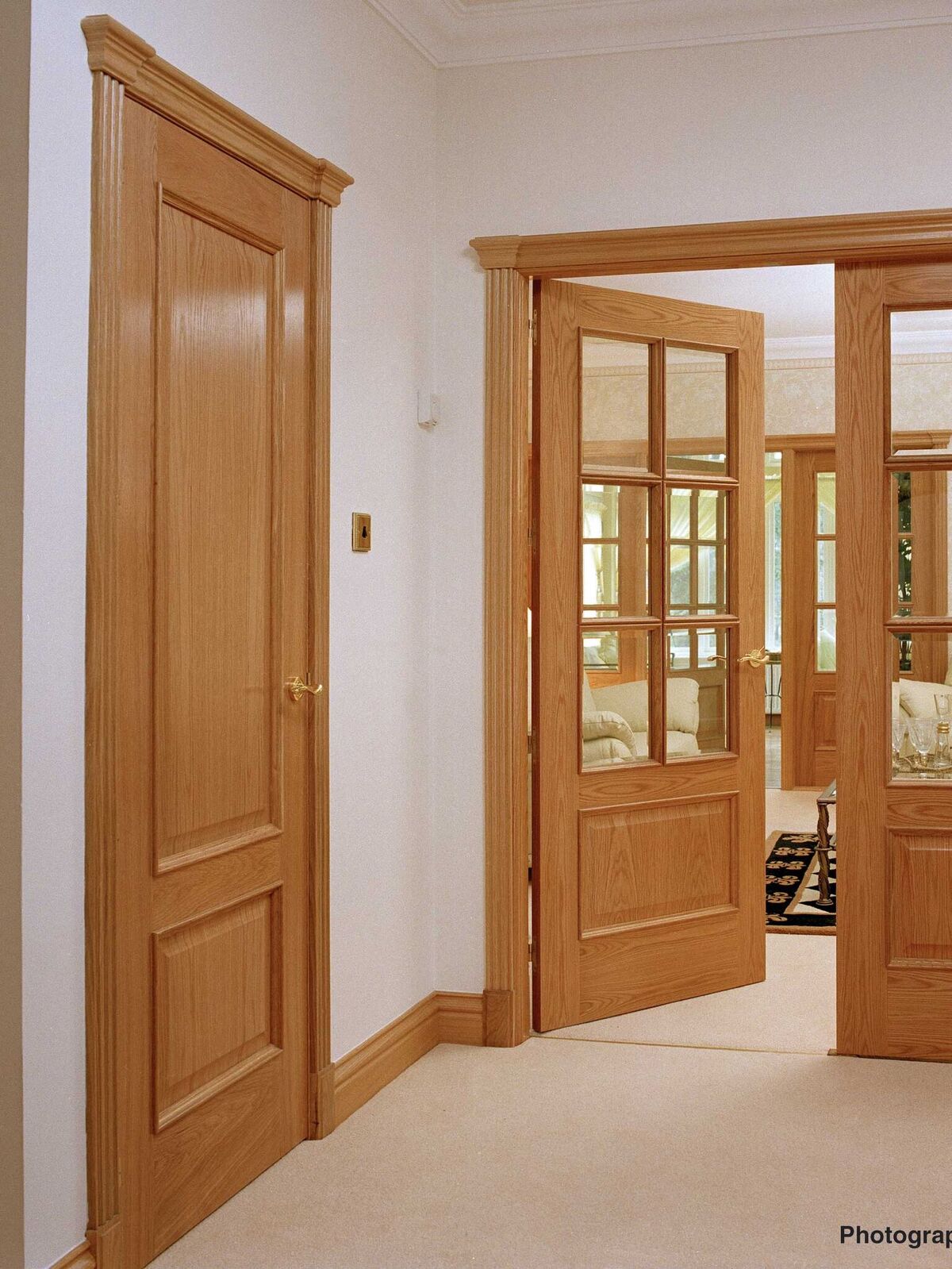 Image for Modern R-03-3V Oak Pre-finished Internal Door