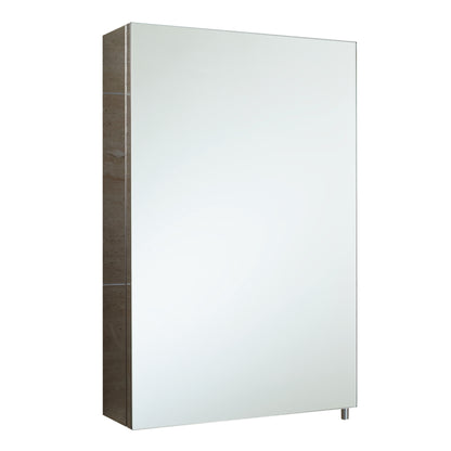 RAK Ceramics Cube Stainless Steel Single Cabinet with Single Mirrored Door (H)600x(W)400x(D)120mm