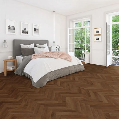 Kraus Premium Rigid Core Herringbone Plank - Aversley Walnut 625mm x 125mm (30 Lengths - 2.34m2 Pack)