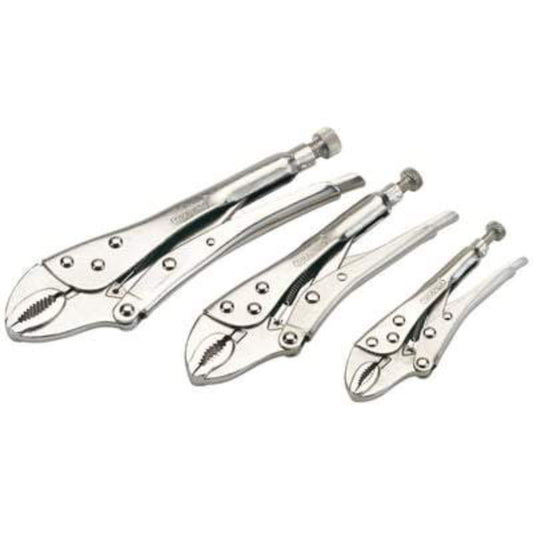 Draper Curved Jaw Self Grip Pliers Set - (3 Pieces)