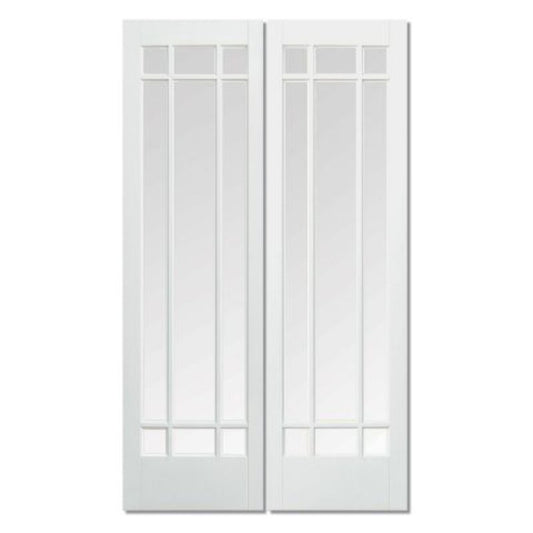 LPD Manhattan White Composite Pair of Internal Doors 78in x 46in x D 40mm