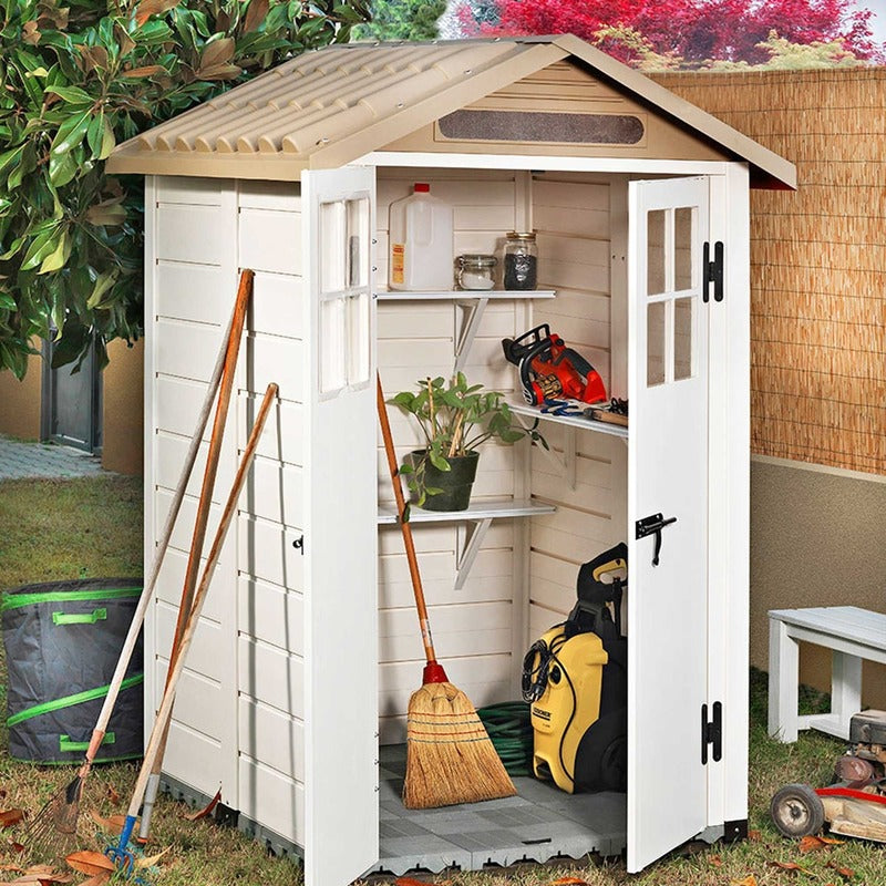 Shire Tuscany Evo 120 Double Door PVC Shed - w/ Windows