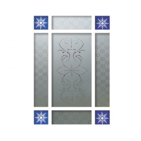 Image for LPD 9 Piece Blue Corner Glass Pack for Downham Internal Door