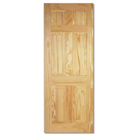 Image for LPD Clear Pine 6 Panel Internal Door