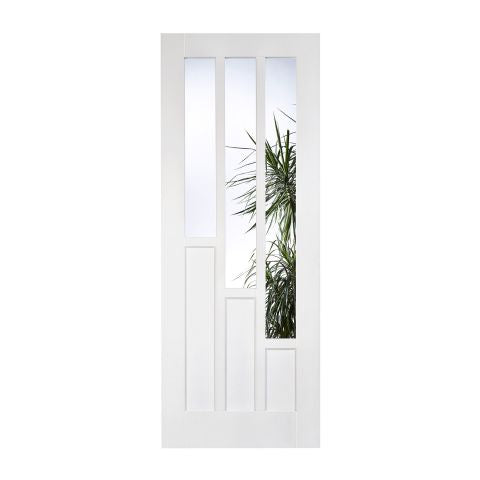 Image for LPD Coventry White Primed Clear Glazed Internal Door