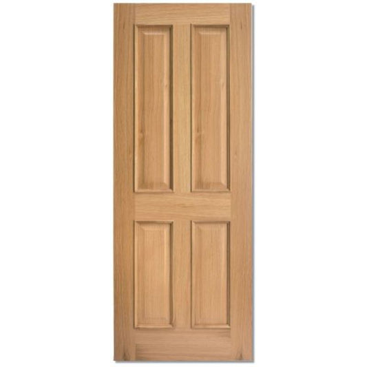 LPD Regency Oak 4 Panel Raised Moulding Unfinished Internal Fire Door 78in x 33in x 44mm (1981 x 838mm)