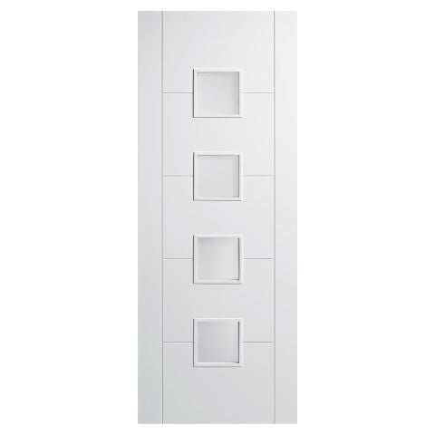 Image for LPD Vancouver White Primed Small Lite Frosted Glazed Internal Door