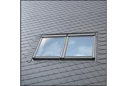 Image for VELUX EBL PK25 0021B Twin Combination Slate Flashing 94x55cm - 18mm Gap