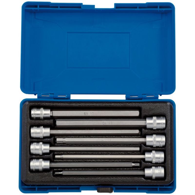 Draper Hexagonal Socket Bit Set - 3/8" Square Drive - (8 Pieces)