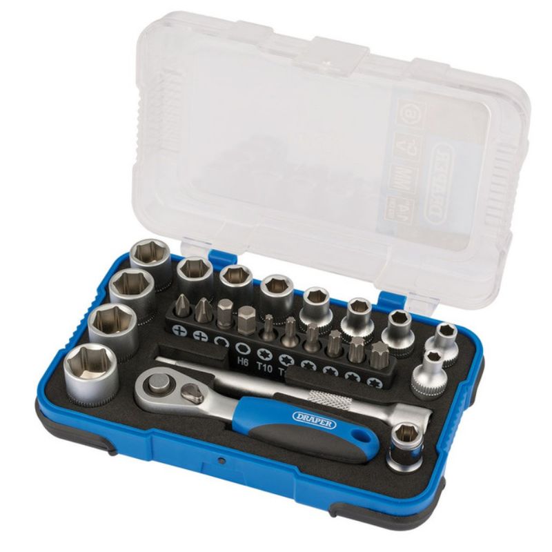 Draper Metric Socket Set - 1/4" Square Drive - (25 Pieces)