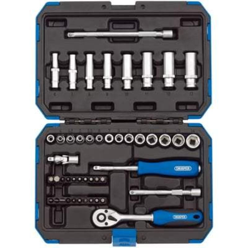 Draper Metric Socket Set - 1/4" Square Drive - (47 Pieces)