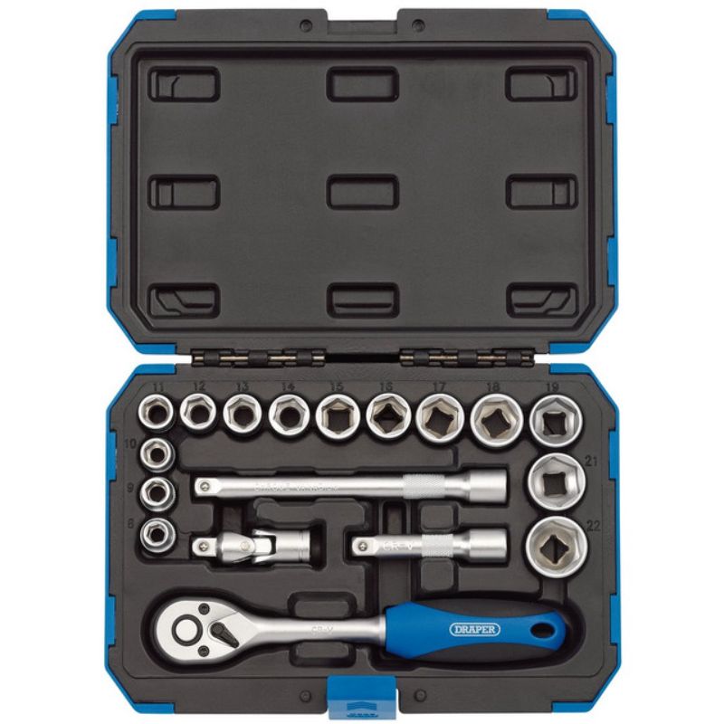 Draper Metric Socket Set - 3/8" Square Drive - (18 Pieces)