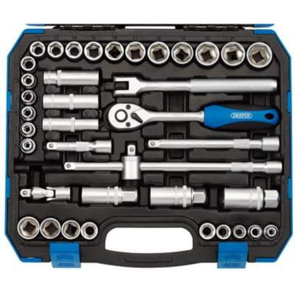 Draper Combined MM/AF Socket Set - 3/8" Square Drive - (39 Pieces)