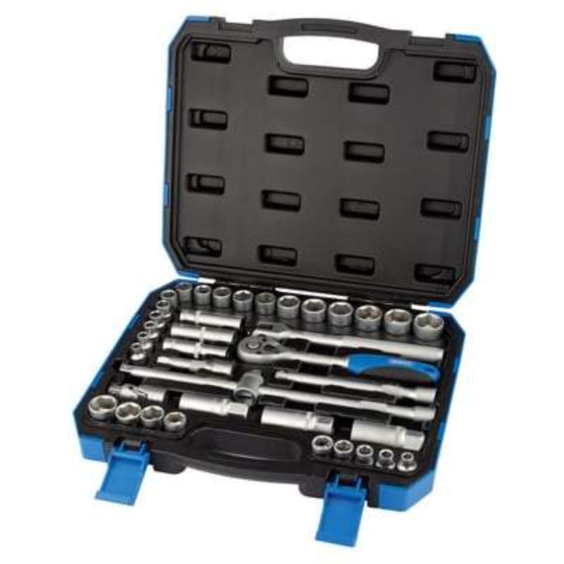 Draper Combined MM/AF Socket Set - 3/8" Square Drive - (39 Pieces)