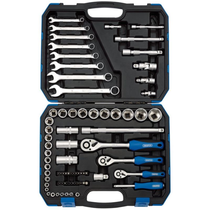 Draper Metric Tool Kit - 1/4", 3/8" & 1/2" Square Drive - (75 Pieces)