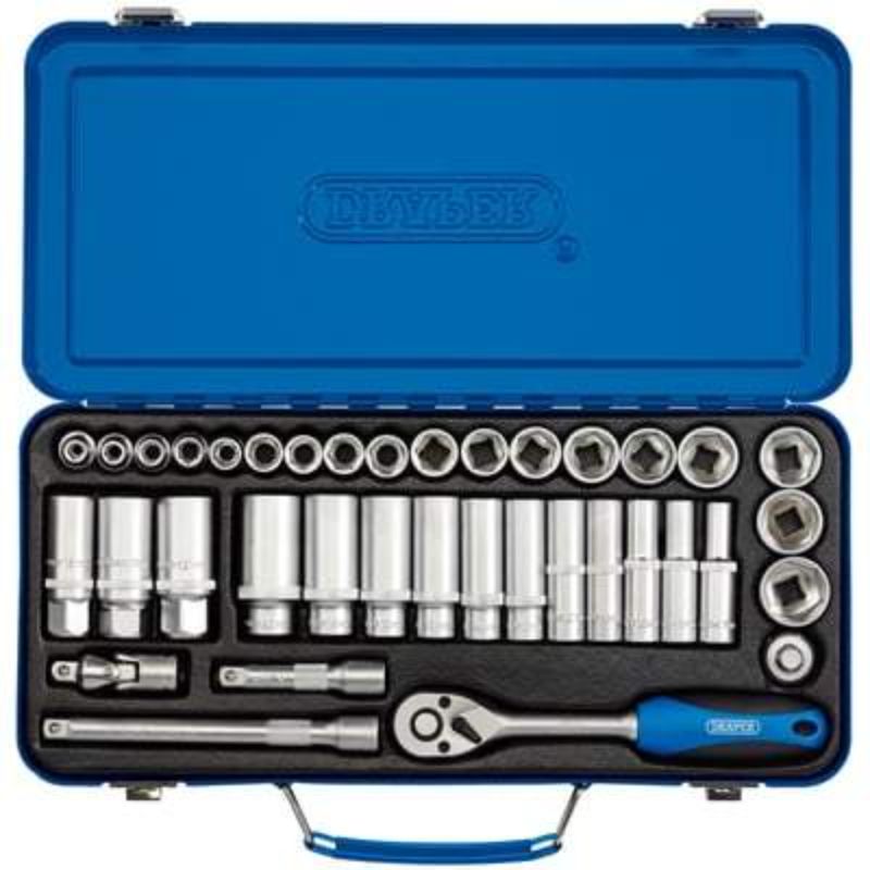 Draper Metric Socket Set - 3/8" Square Drive - (37 Pieces)