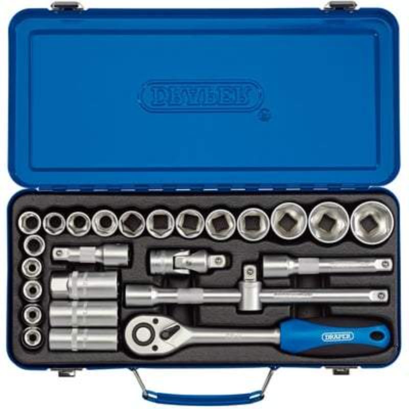 Draper Metric Socket Set - 1/2" Squaer Drive - (26 Pieces)