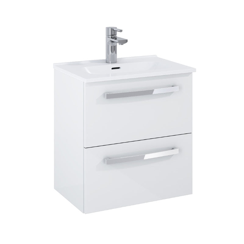 Aqua Aquatrend 513mm - 2 Drawer Wall Hung Base Unit & Basin - All Colours