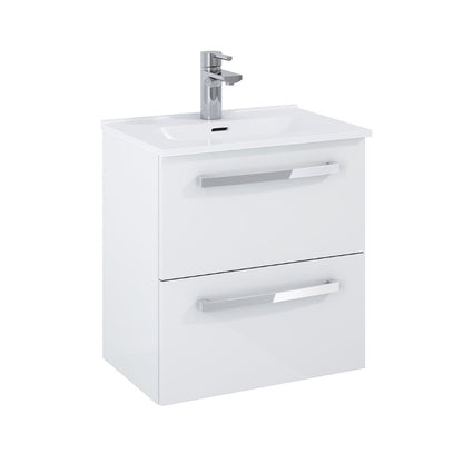 Aqua Aquatrend 513mm - 2 Drawer Wall Hung Base Unit & Basin - All Colours