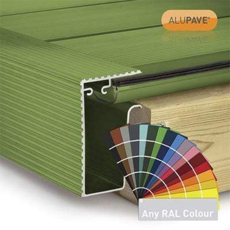 Alupave Fireproof Flat Roof & Decking Side Gutter - All Options