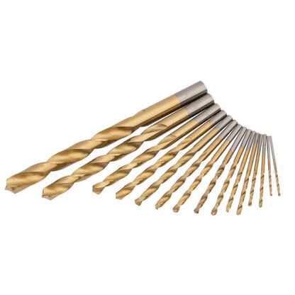 Draper Metric Titanium Nitride Coated HSS Drill Bit Set - (15 Pieces)