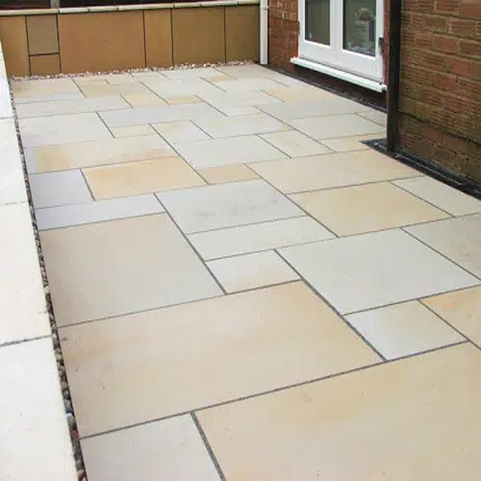 Chivas Mint Fossil Sandstone Paving Pack (19.50m2 - 66 Slabs / Mixed Pack)