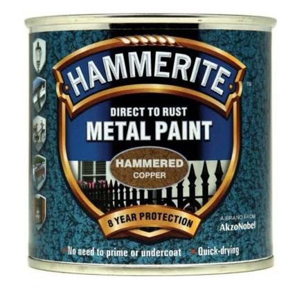 Hammerite Direct to Rust Hammered Finish Metal Paint - All Colours - All Sizes