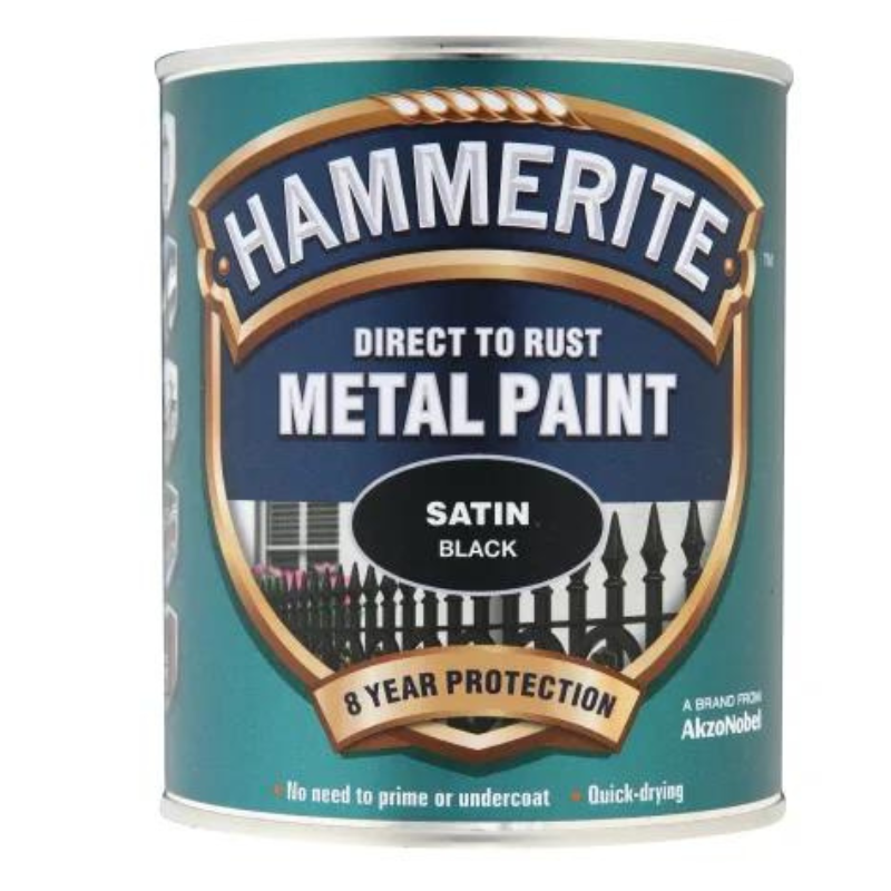 Hammerite Direct to Rust Satin Finish Metal Paint - All Colours - All Sizes