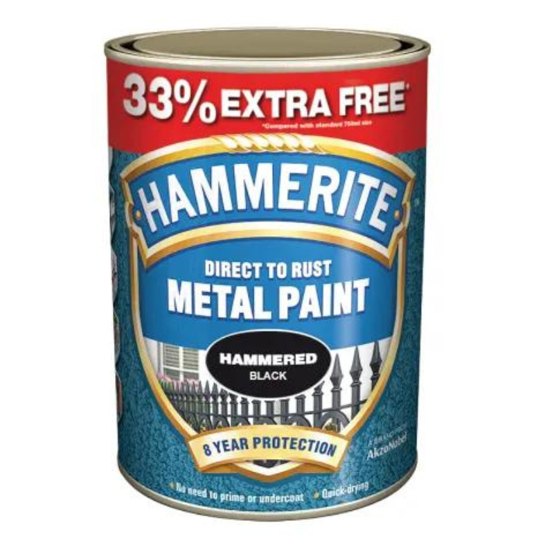 Hammerite Direct to Rust Hammered Finish Metal Paint - All Colours - All Sizes