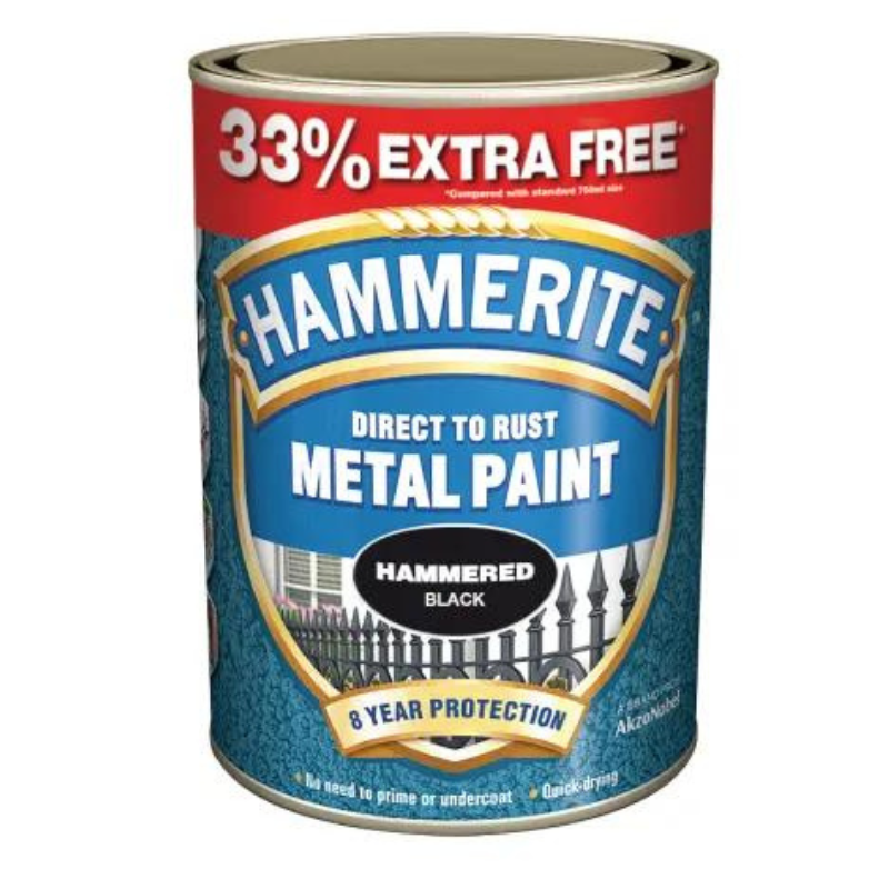 Hammerite Direct to Rust Hammered Finish Metal Paint - All Colours - All Sizes