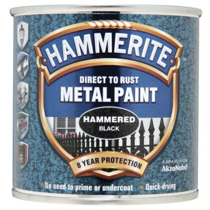 Hammerite Direct to Rust Hammered Finish Metal Paint - All Colours - All Sizes