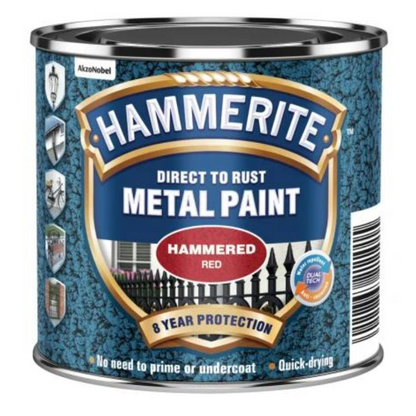 Hammerite Direct to Rust Hammered Finish Metal Paint - All Colours - All Sizes