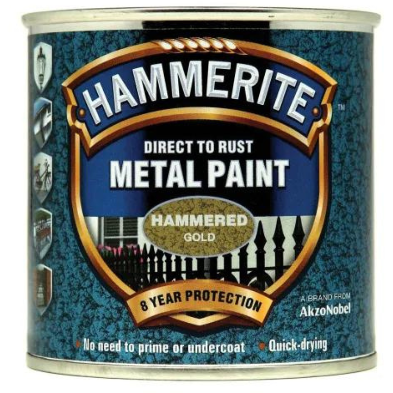 Hammerite Direct to Rust Hammered Finish Metal Paint - All Colours - All Sizes