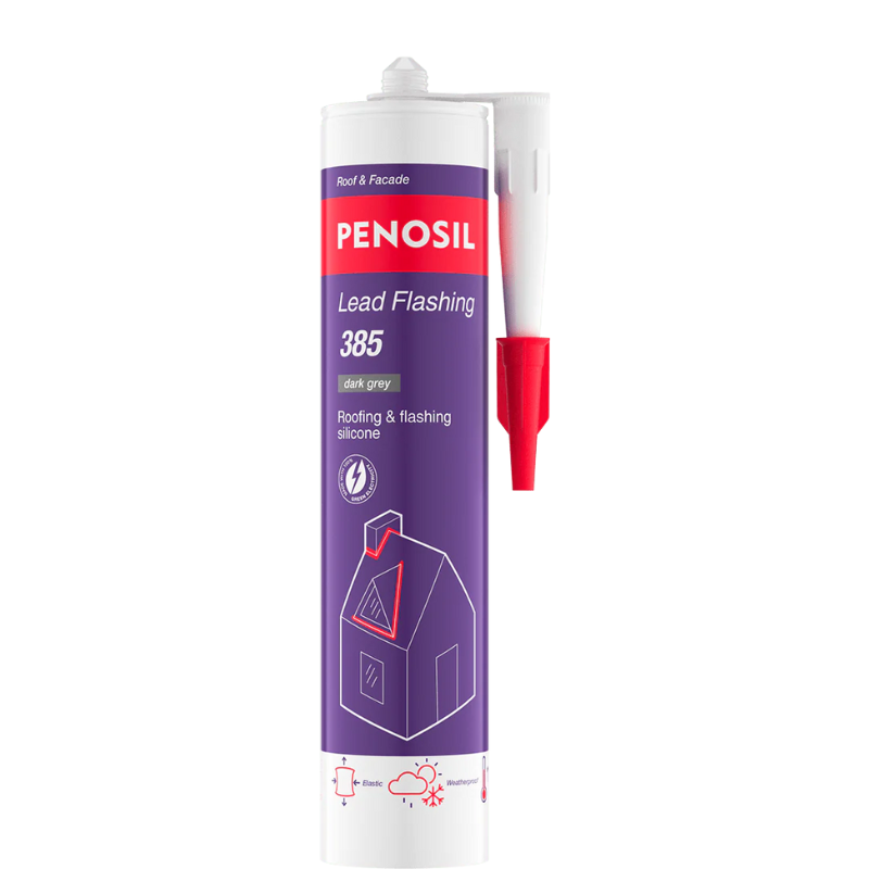 Penosil Lead Flashing 385 Roof and Flashing Silicone x 300ml - Grey (Box of 24)