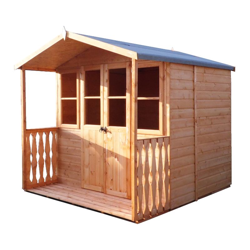 Shire Houghton Shiplap Summerhouse w/ Veranda - 7ft x 7ft