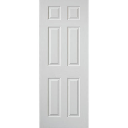 JB Kind White Textured 6 Moulded Panel Colonist Internal Door 1981 X 610 X 35mm