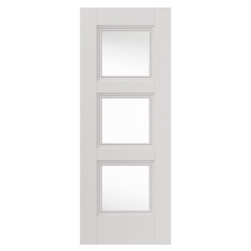 JB Kind Catton White Primed Glazed Internal Door - 1981 x 686 x 35mm