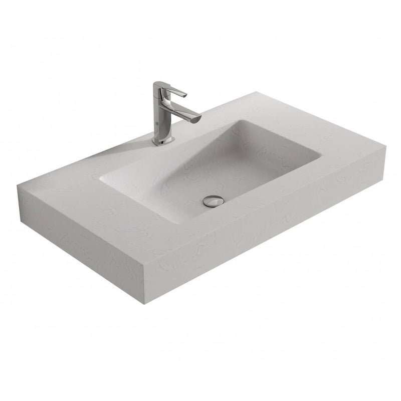 Aqua Stone 800mm Wall Hung Bowl Basin - All Colours