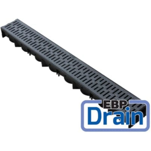 EBP-Domestic Drainage Channel w/ Heel Safe Polypropylene Grating x 1m