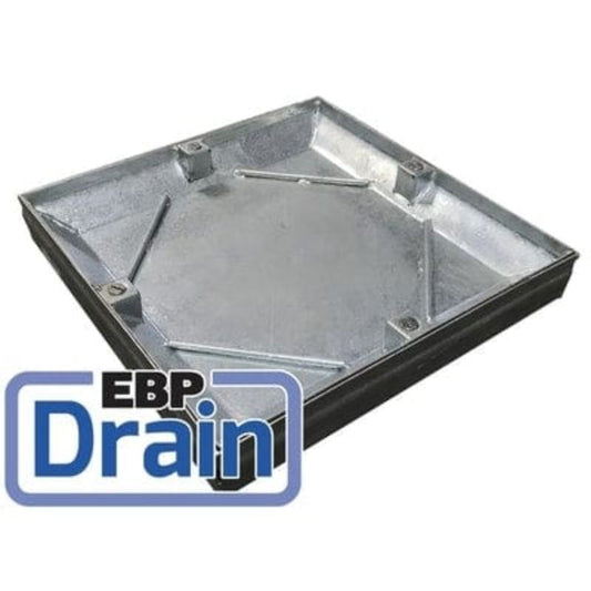 EBP Double Seal / 4 Screws Recessed Tray Galvanised Manhole Cover - All Sizes