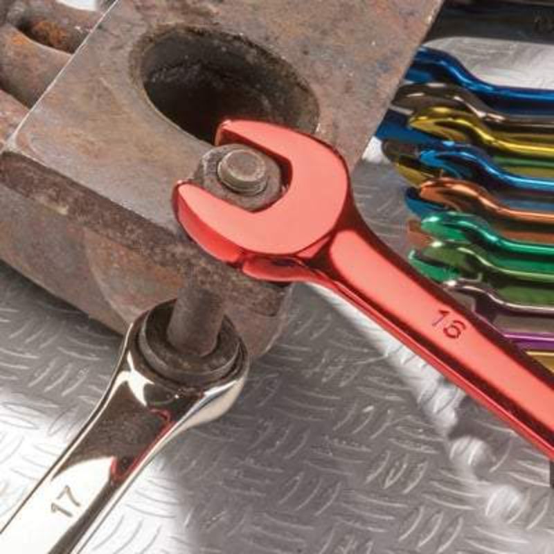 Draper HI-TORQ Metric Coloured Combination Spanner Set - (13 Pieces)