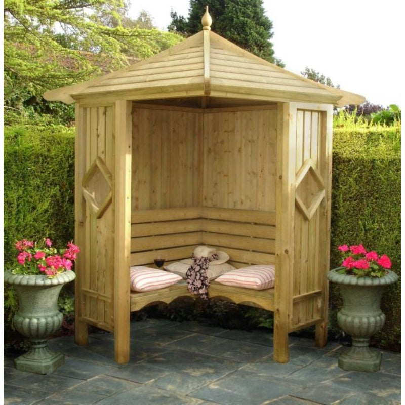 Shire 4 x 4 Pressure Treated Corner Arbour 