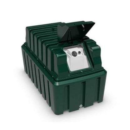 Bunded Oil Tank Vertical - Green 2500 Litre