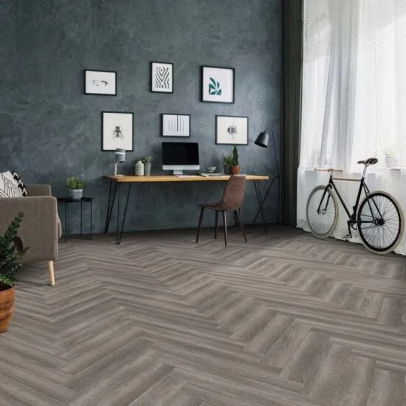 Kraus Premium Rigid Core Herringbone Plank - Harpsden Grey 625mm x 125mm (30 Lengths - 2.34m2 Pack)