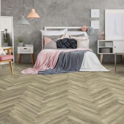 Kraus Premium Rigid Core Herringbone Plank - Odell Oak 625mm x 125mm (30 Lengths - 2.34m2 Pack)