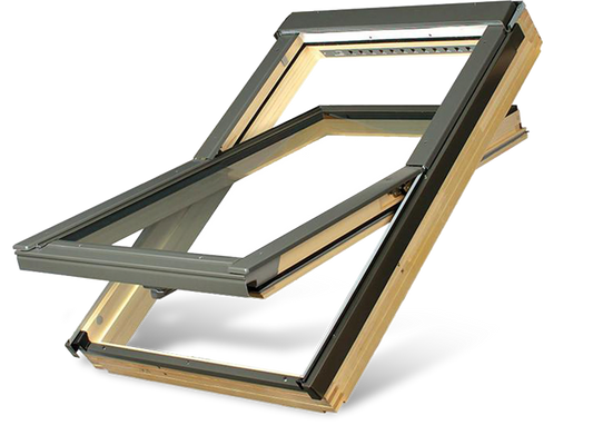 Fakro FTP 01 Pine Centre Pivot Sound Reduction Roof Window 55x78cm